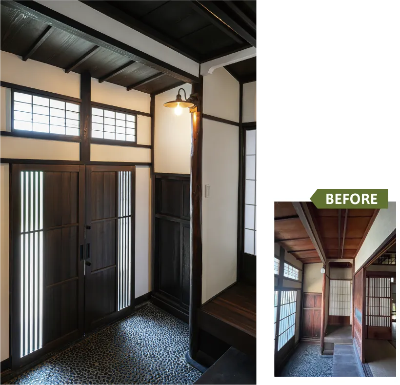 玄関 BEFORE AFTER